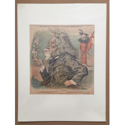Clovis Hugues : Couverture originale du journal humoristique LE...
