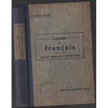 Lecons de francais (méthode active de la langue francaise)