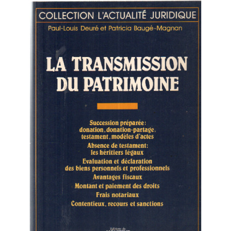 La transmission du patrimoine