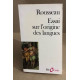 Essai sur l'origine des langues