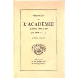 Memoires de l'academie des sciences lettres et arts de marseille/...