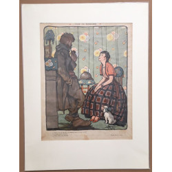 Chez la Marraine : Couverture originale du journal humoristique LE...