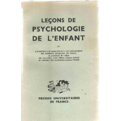 Lecons de psychologie de l'enfant
