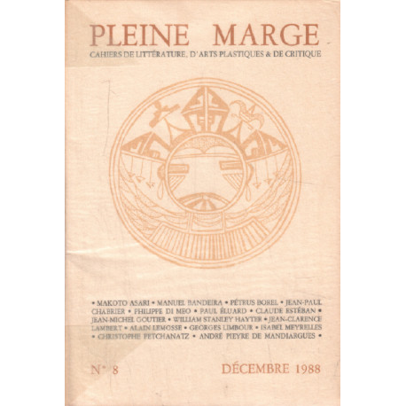 Cahiers de litterature d'arts plastiques et de critique / pleine...