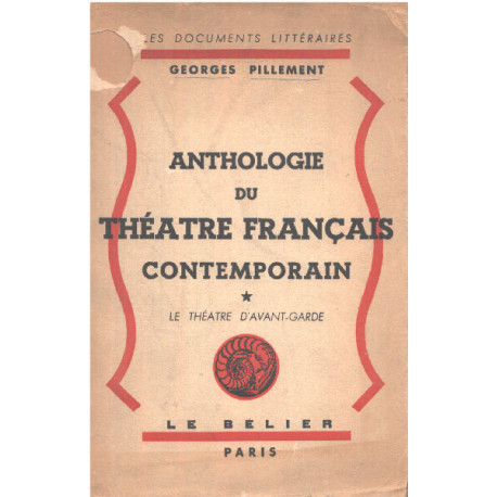 Anthologie du théatre français contemporain / tome 1 : le théatre...