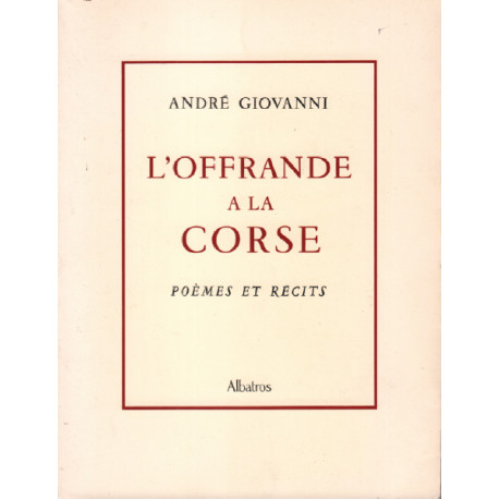 Offrande à la Corse