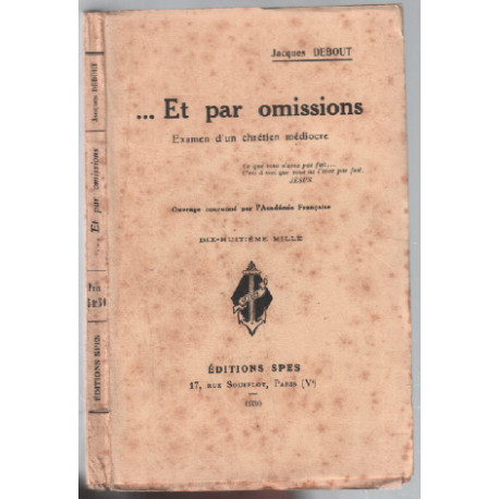 et par omissions / examen d'un chrétien médiocre