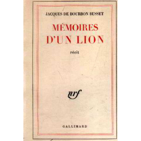 Memoires d'un lion