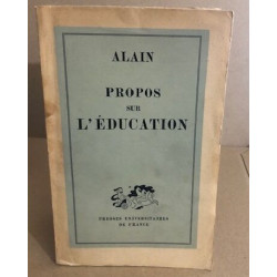 Propos sur l'éducation