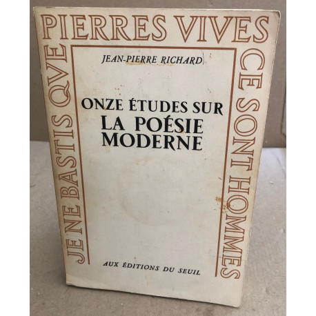 Onze études sur la poésie moderne
