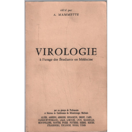 Virologie à l'usage des étudiants en médecine