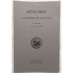 Mémoires de l'académie de Vaucluse 9e série - tome I