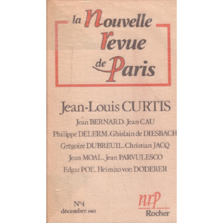 Revue de Paris n° 4 / jean louis curtis