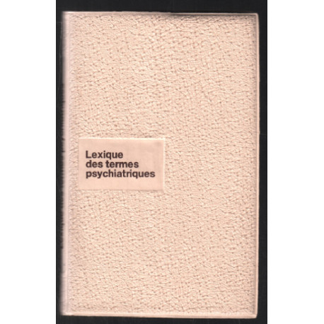 Lexique des termes psychiatriques