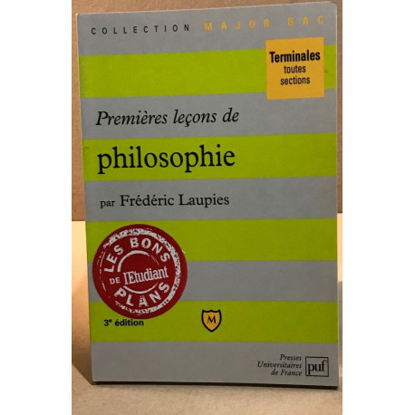 Premières leçons de philosophie / terminales toutes sections