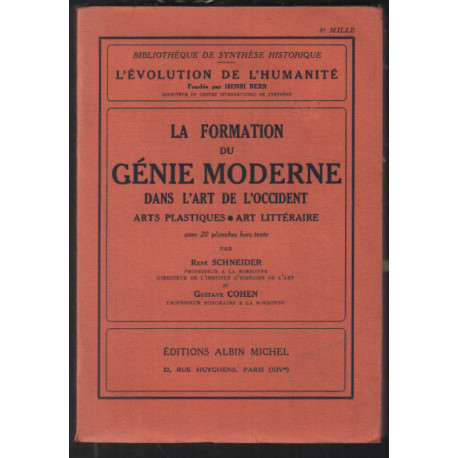 La formation du génie moderne dans l'art de l'occident (20...