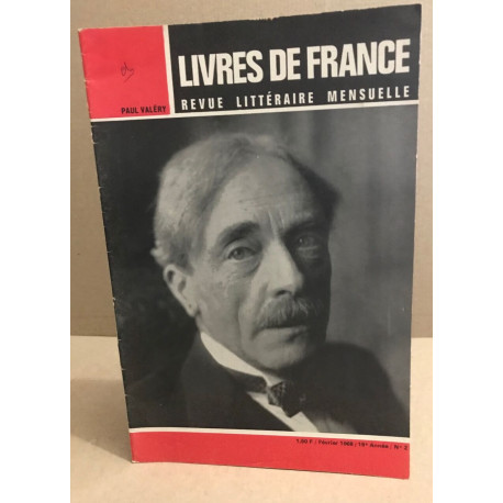 Livres de France Revue littéraire mensuelle/ fevrier 1968 / numero...