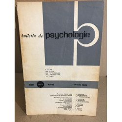 Bulletin de psychologie n°222 / revue bimestrielle / articles sur...