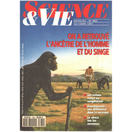 Science et vie n° 889 / on a retrouvé l'encetre de l'homme et du singe