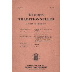 Etudes traditionnelles n° 393 / janvier-fevrier 1966