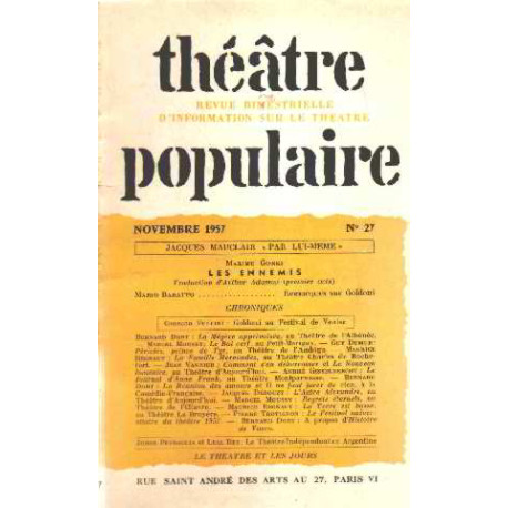 Theatre populaire n° 27