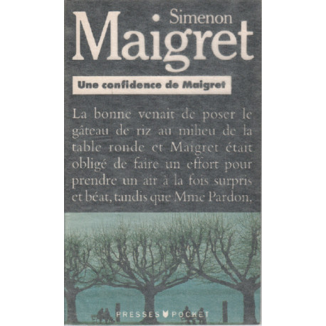 Une confidence de maigret