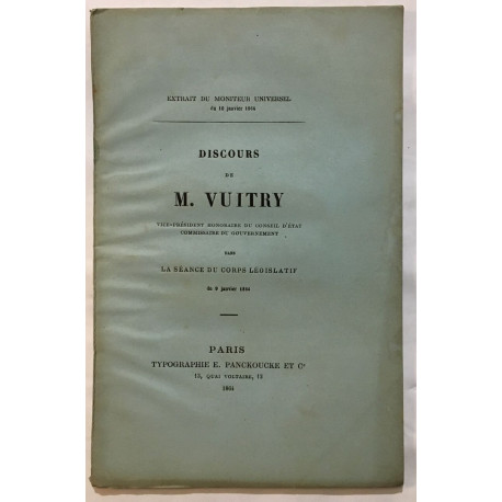 Discours de M. Vuitry (9 janvier 1864)