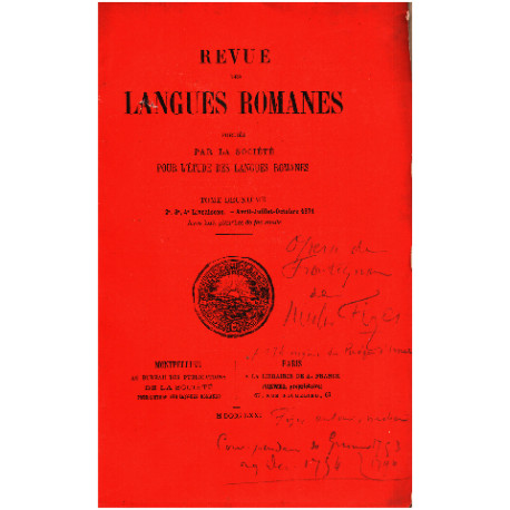Revue des langues romanes / tome deuxieme : 2 3 4° livraison