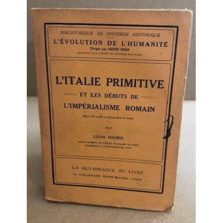L'italie primitive et les débuts de l'imperialisme romain