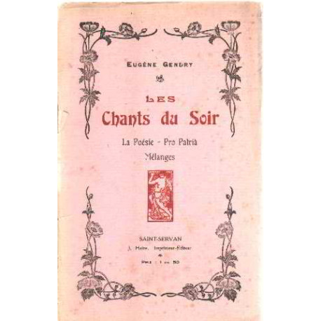 Les chants du soir/ la poesie-pro patria-melanges