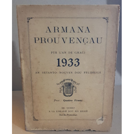 Armana prouvençau /1933
