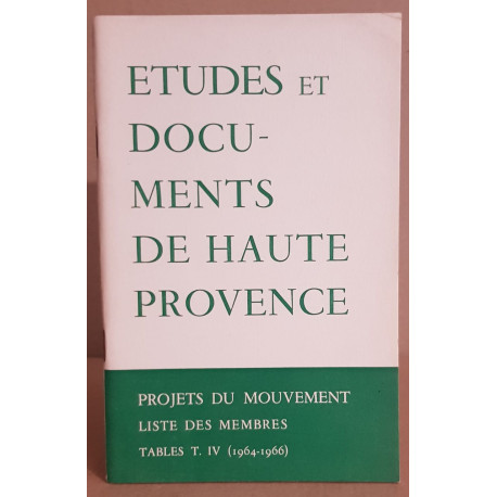 Les Alpes de lumière N°40 projets du mouvement liste des membres...