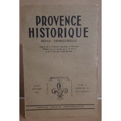Provence historique - tome 5 - fascicule 21