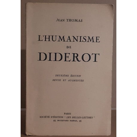 L'humanisme de Diderot - 2° édition revue et augmentée