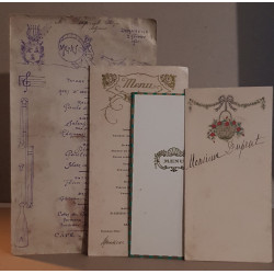 Lot de 4 menus années 30