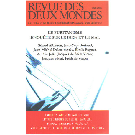 Revue des deux mondes / le puritanisme : enquete sur le bien et le mal