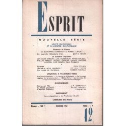 Revue esprit décembre 1968 / repenser la france la question régionale