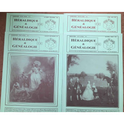 Revues Héraldique et Généalogie / année complète 1995 (sommaires...