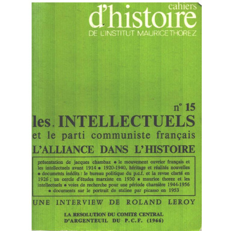Les intellectuels et le parti communiste français : l'alliance...