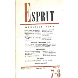 Revue esprit / juillet -aout 1966