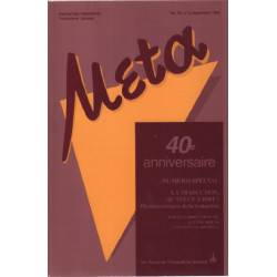 Meta / journal des traducteurs -translators journal volume 40 n° 3