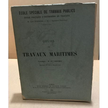 Cours de travaux maritimes