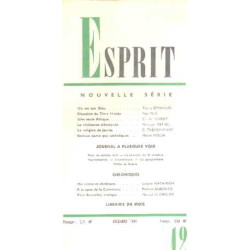 Revue esprit/ decembre 1960