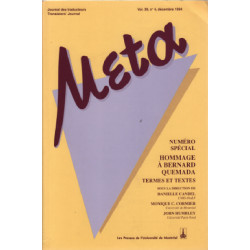 Meta / journal des traducteurs -translators journal volume 39 n° 4