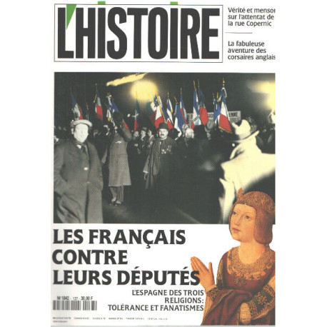 Revue l'histoire n° 137 / les français contre leurs députés