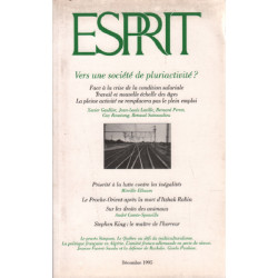 Revue esprit / decembre 1995 / vers une société de pluriactivité