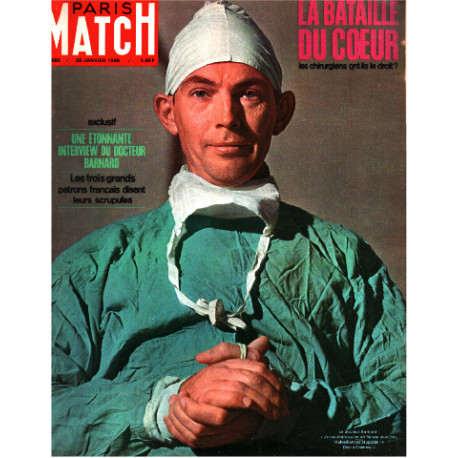 Paris match n° 890 / 20 janvier 1968 / la bataille du coeur