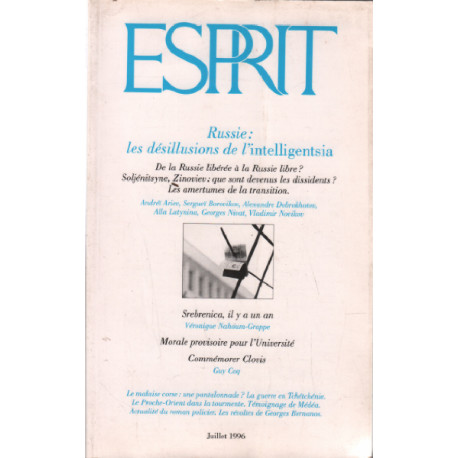 Revue esprit / juillet 1996 / russie : les désillusions de...