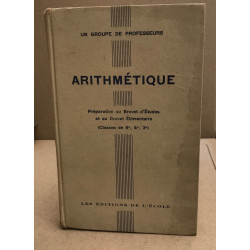 Arithmétique / préparation au brevet d'études et au brevet...