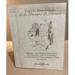 Cahiers anectodiques de la banque de france n° 13 / mélanges : les...